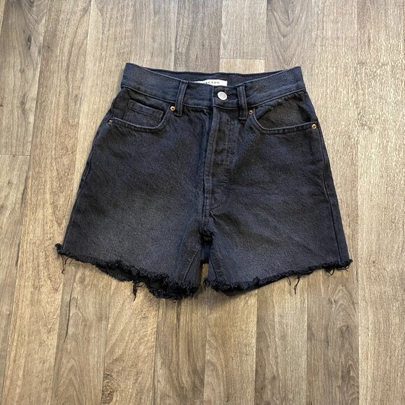 PacSun 90s Girlfriend Denim Jean Shorts Size 22 Black - Picture 1 of 8